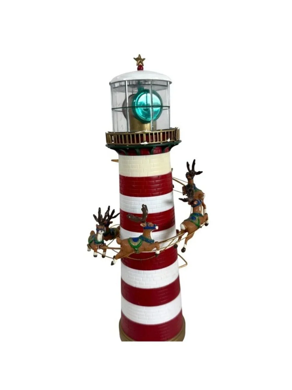 Mr. Christmas Holiday Lighthouse Rotating Lights Up Santa 12